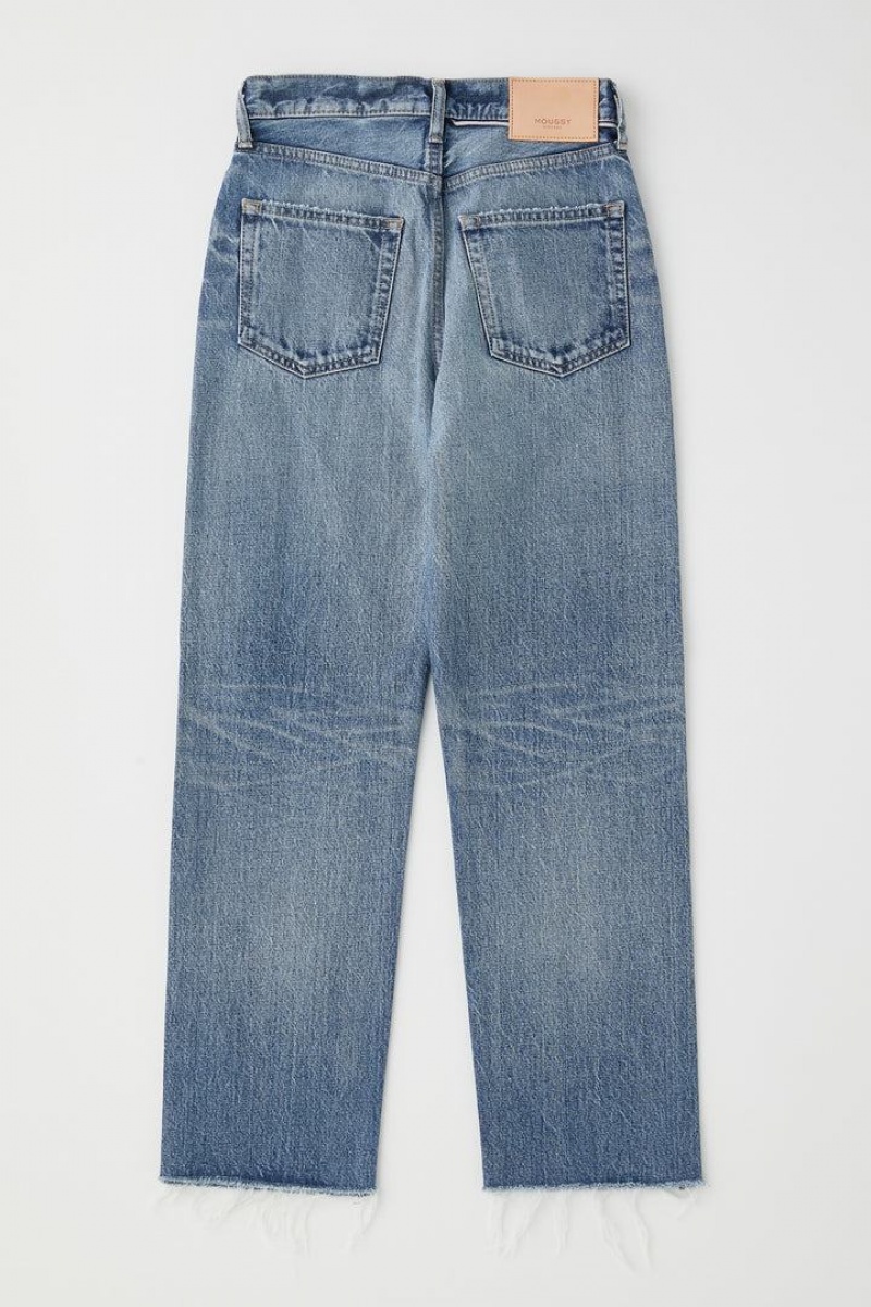 Dámské Džíny Moussy Vintage Esplen Široké Cropped Rovný Blankyt | PLY3960UD