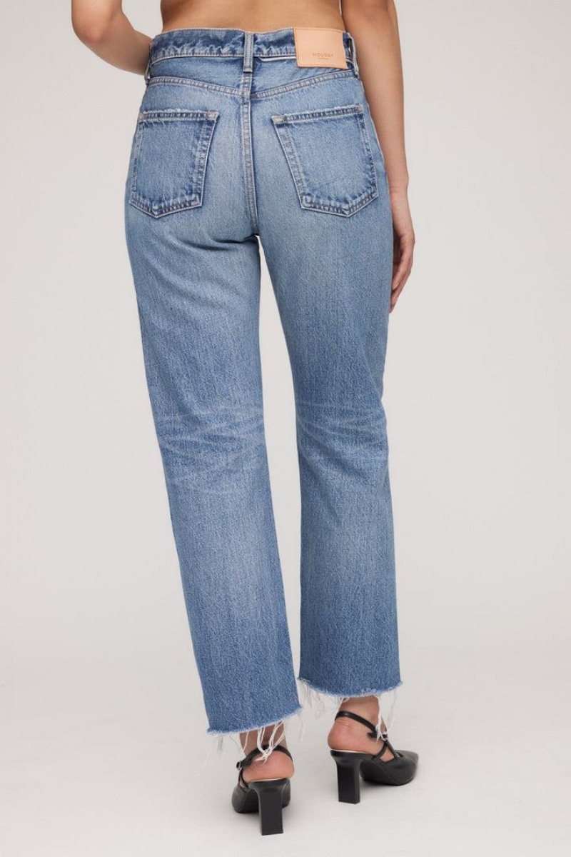 Dámské Džíny Moussy Vintage Esplen Široké Cropped Rovný Blankyt | PLY3960UD
