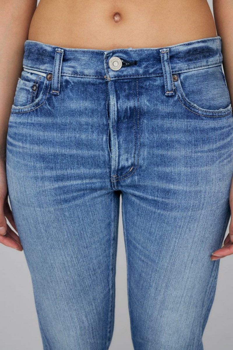 Dámské Džíny Moussy Vintage Evans Tapered-mid Blankyt | PFT7143NS