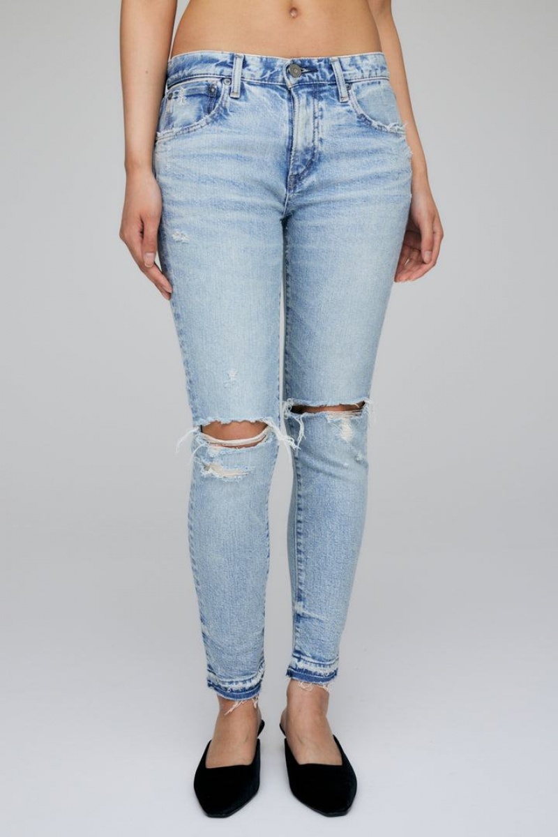 Dámské Džíny Moussy Vintage Fleming Hubená Světle Blankyt | TFW8933QP
