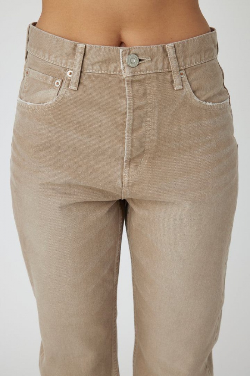 Dámské Džíny Moussy Vintage Herminie Široké Cropped Rovný Světle Hnědé | IPV5471RY