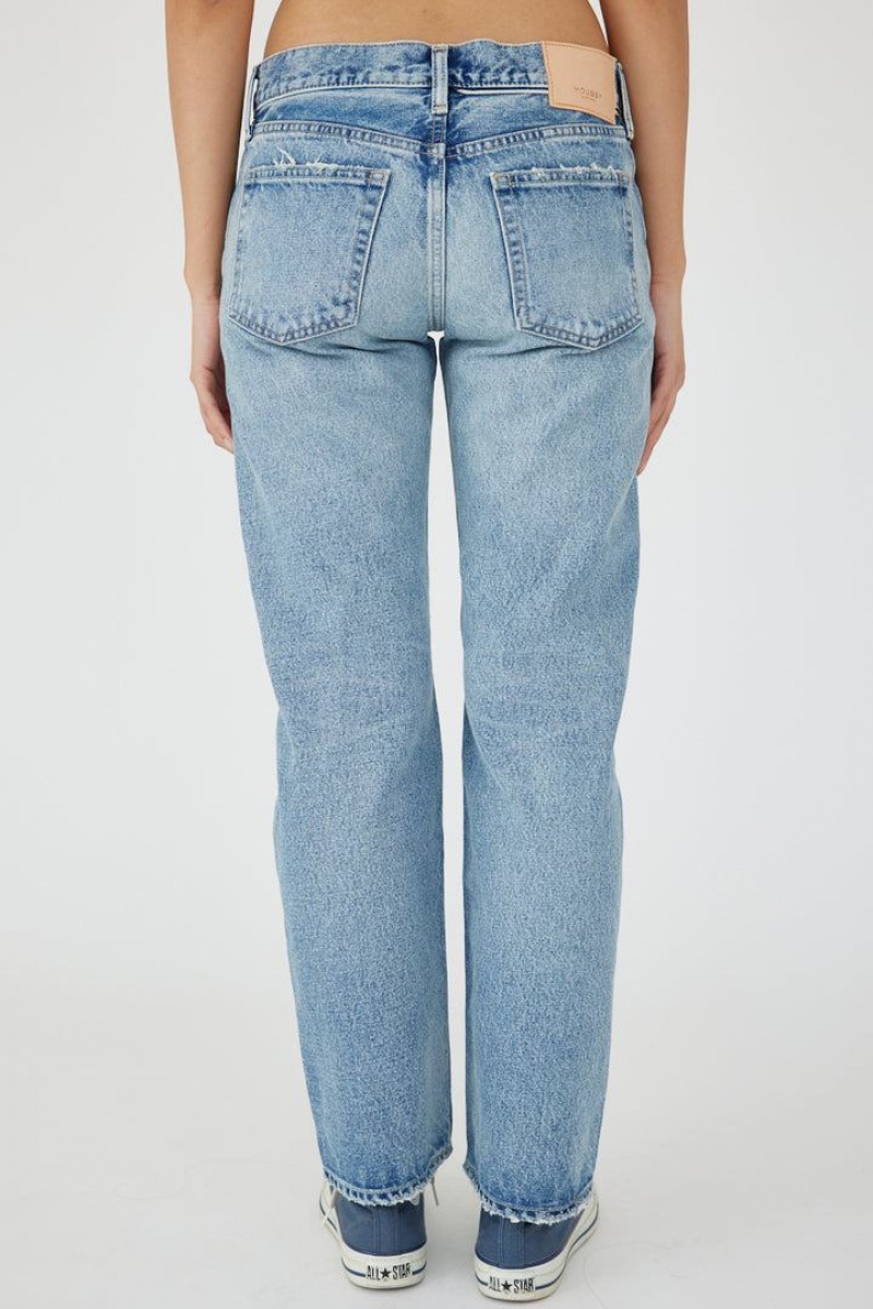 Dámské Džíny Moussy Vintage Joelton Rovný-low Rise Světle Blankyt | RIG7230RP