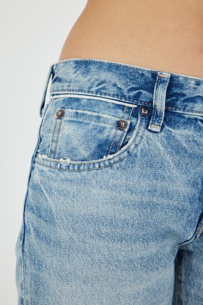 Dámské Džíny Moussy Vintage Joelton Rovný-low Rise Světle Blankyt | RIG7230RP