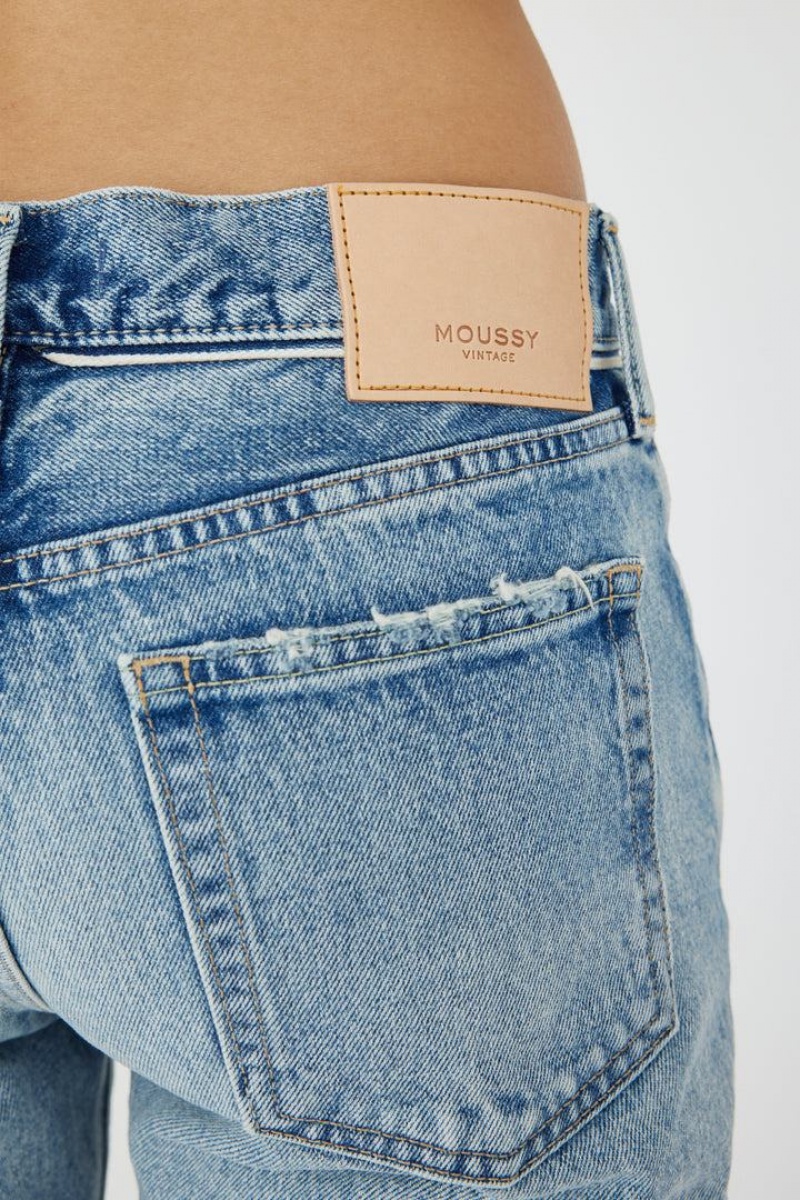 Dámské Džíny Moussy Vintage Joelton Rovný-low Rise Světle Blankyt | RIG7230RP