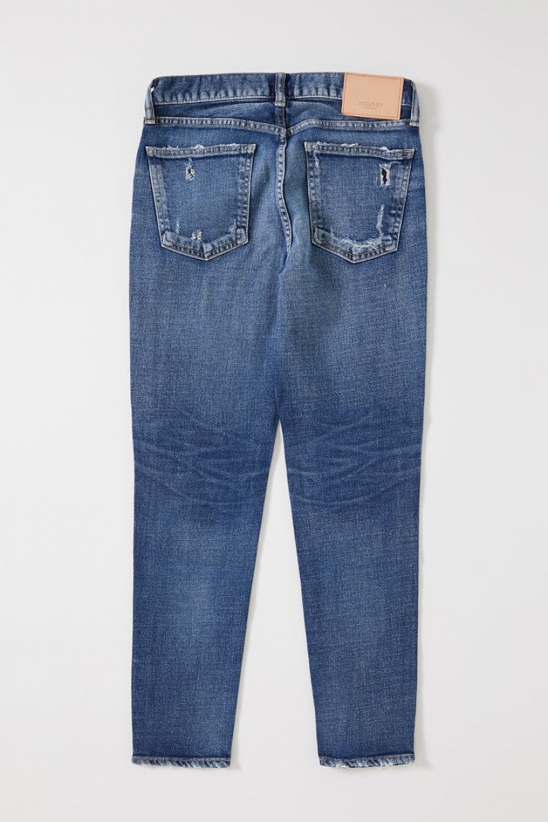 Dámské Džíny Moussy Vintage Lenwood Hubená Blankyt | JMI7494QR