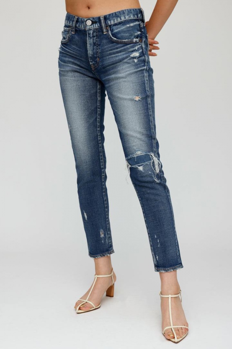 Dámské Džíny Moussy Vintage Lenwood Hubená Blankyt | JMI7494QR
