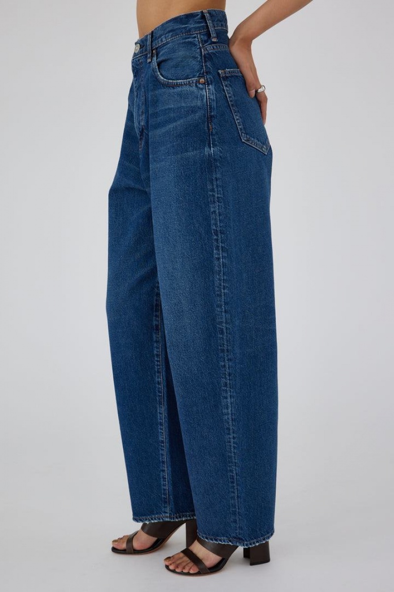 Dámské Džíny Moussy Vintage Matheny Široké Tapered Blankyt | PNW2275TN