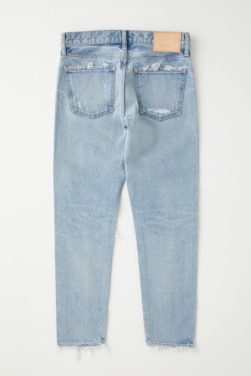 Dámské Džíny Moussy Vintage May Tapered-mid Světle Blankyt | LGR10032OM