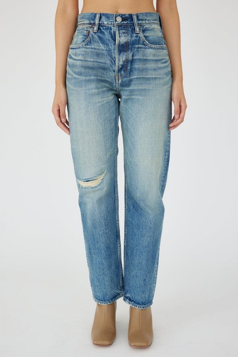 Dámské Džíny Moussy Vintage Mckellar Selvedge Široké Rovný Blankyt | QJN833UZ