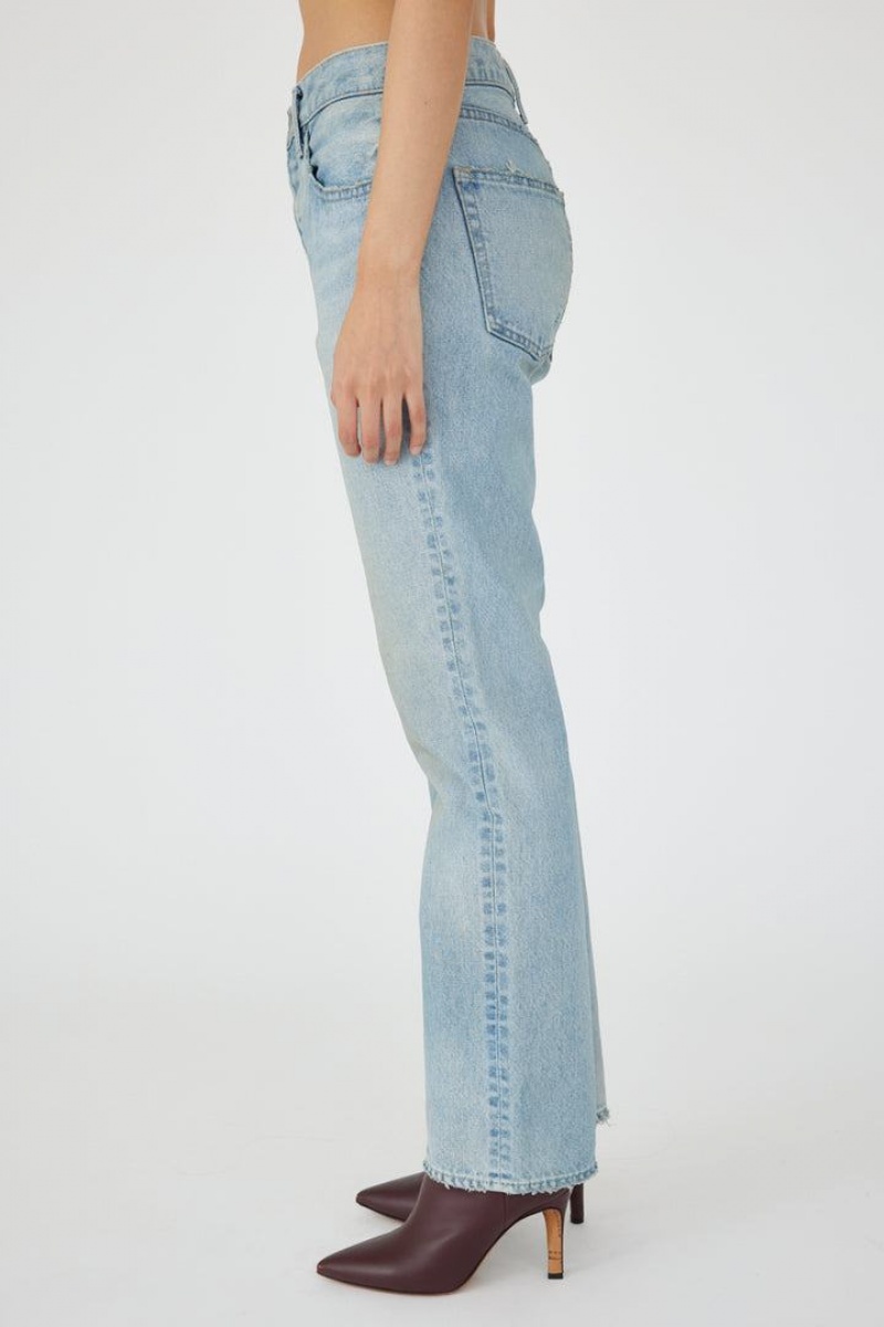 Dámské Džíny Moussy Vintage Neely Rovný Světle Blankyt | NLZ4389QB