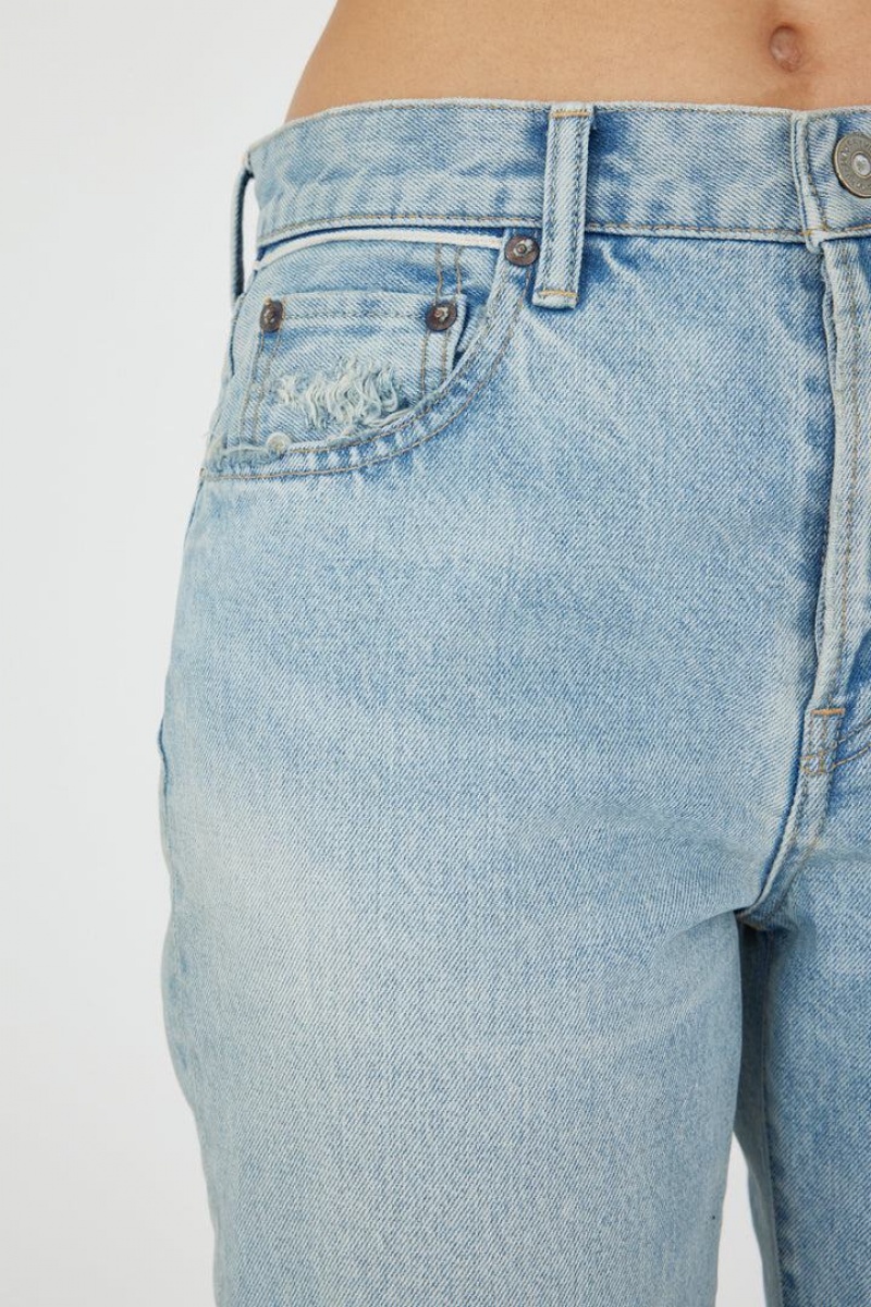 Dámské Džíny Moussy Vintage Neely Rovný Světle Blankyt | NLZ4389QB