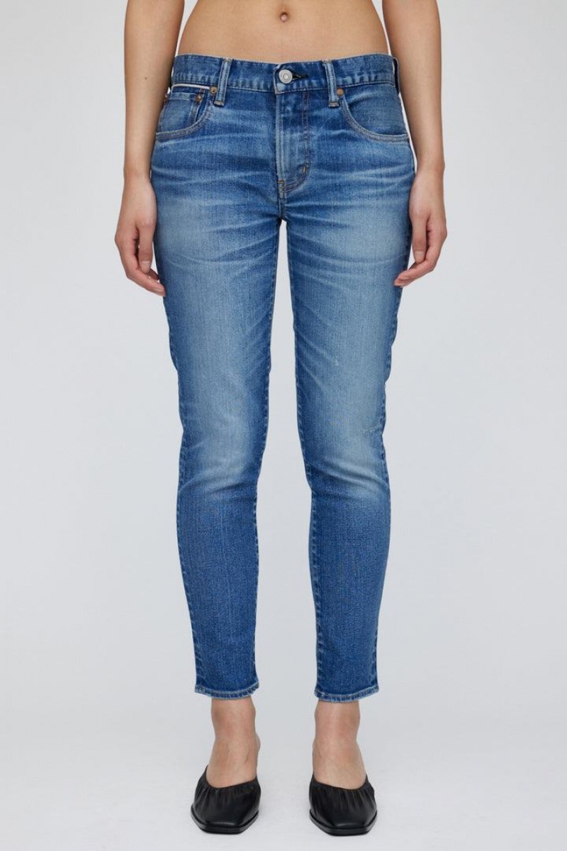 Dámské Džíny Moussy Vintage Nunda Hubená Blankyt | LTB7558FY