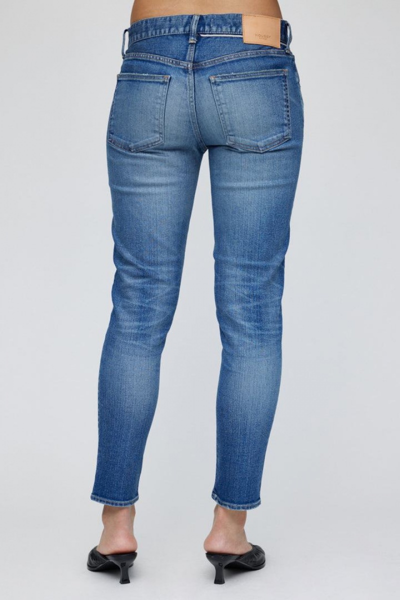 Dámské Džíny Moussy Vintage Nunda Hubená Blankyt | LTB7558FY