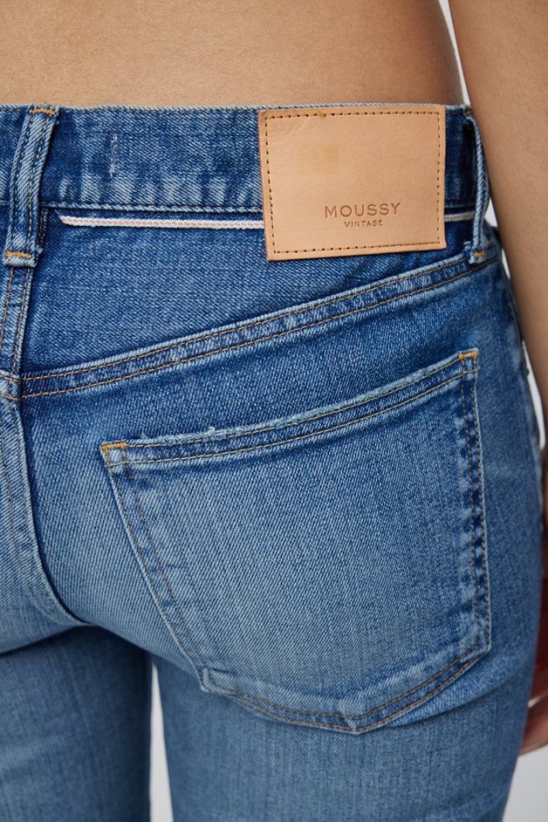 Dámské Džíny Moussy Vintage Nunda Hubená Blankyt | LTB7558FY