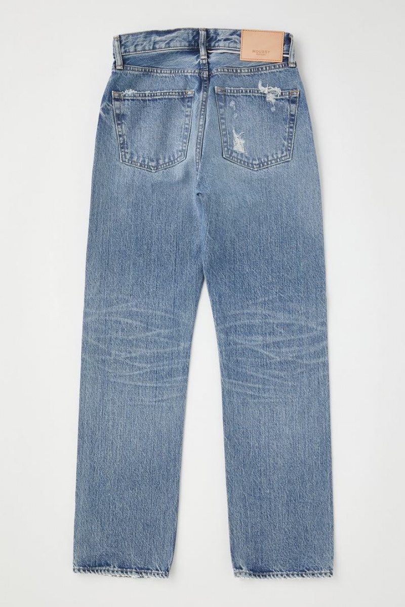 Dámské Džíny Moussy Vintage Plymouth Rovný Blankyt | JUN2593JM