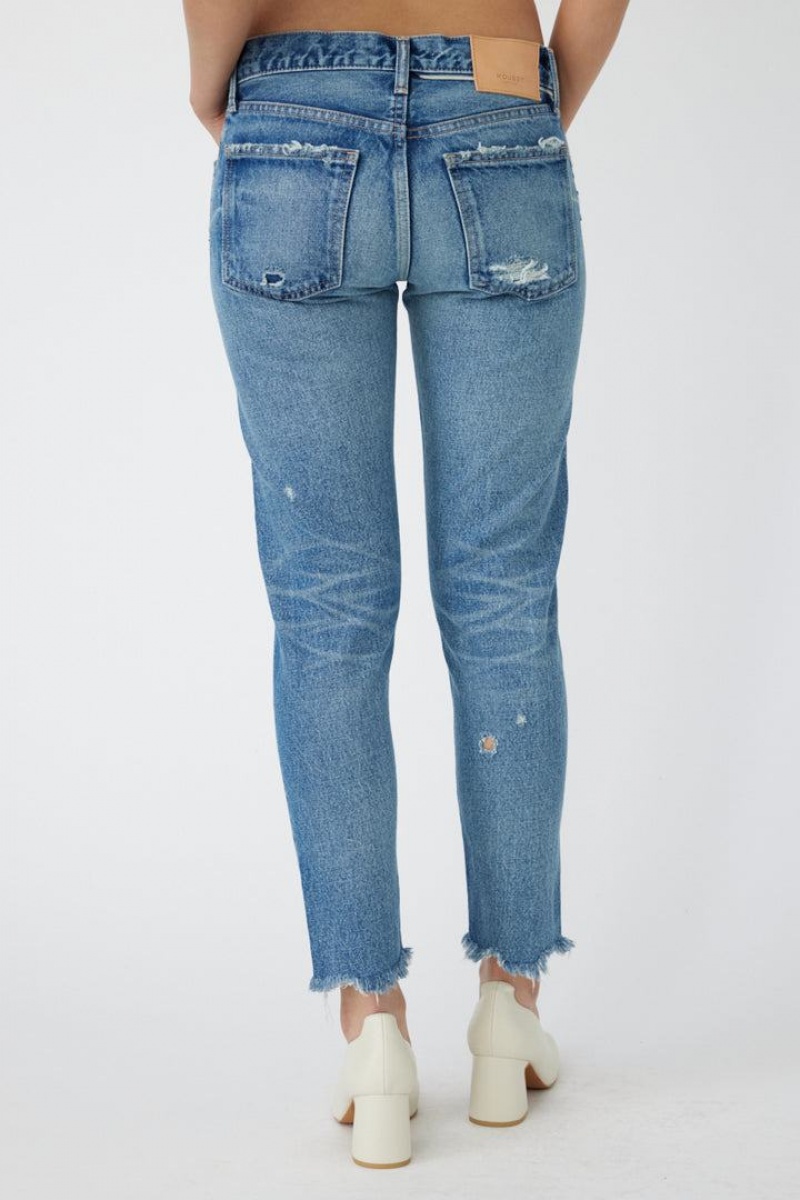 Dámské Džíny Moussy Vintage Ridgeway Tapered Blankyt | JMR4249AH