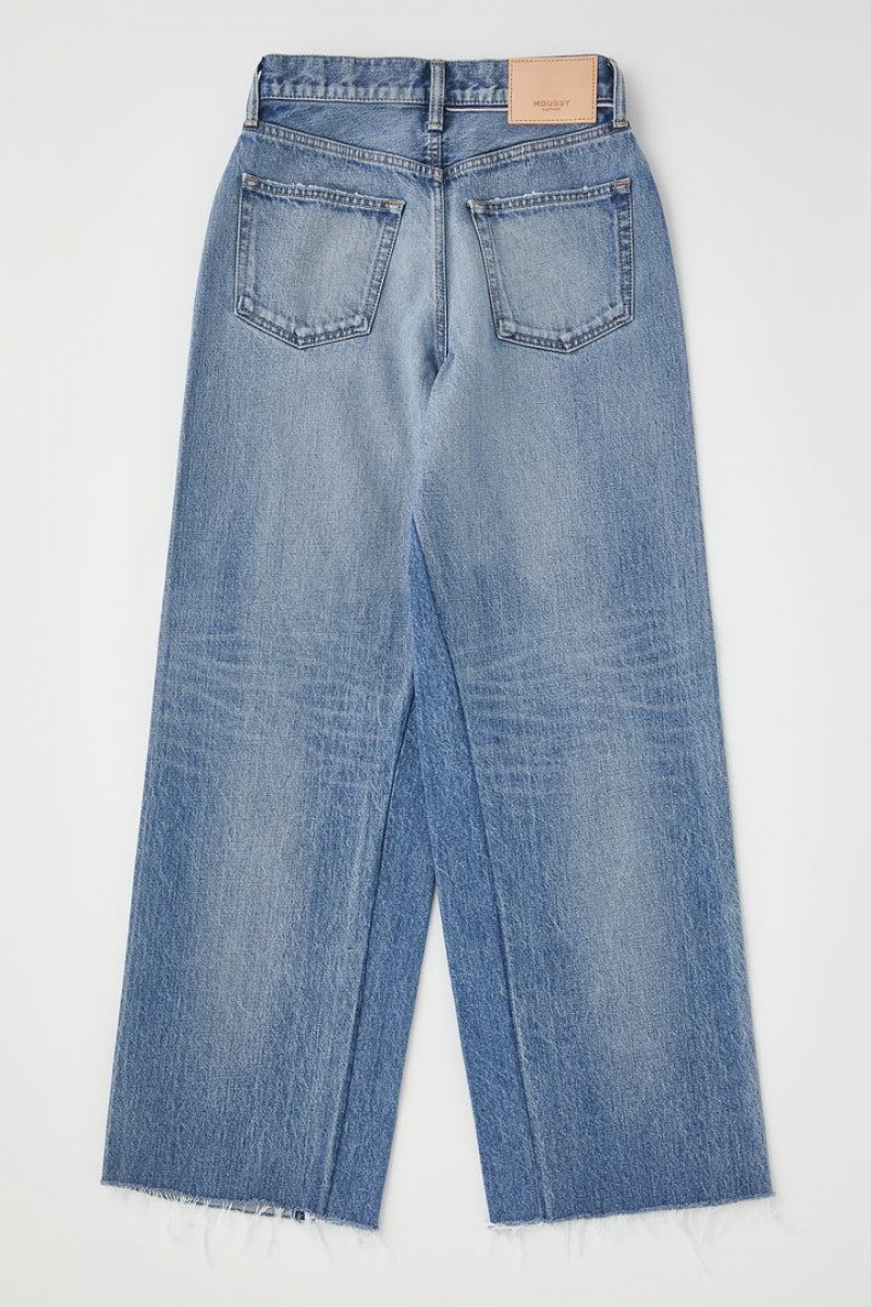 Dámské Džíny Moussy Vintage Riverview Široké Rovný Blankyt | XVO999PN