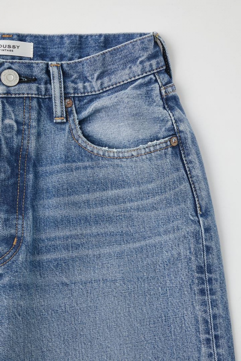 Dámské Džíny Moussy Vintage Riverview Široké Rovný Blankyt | XVO999PN