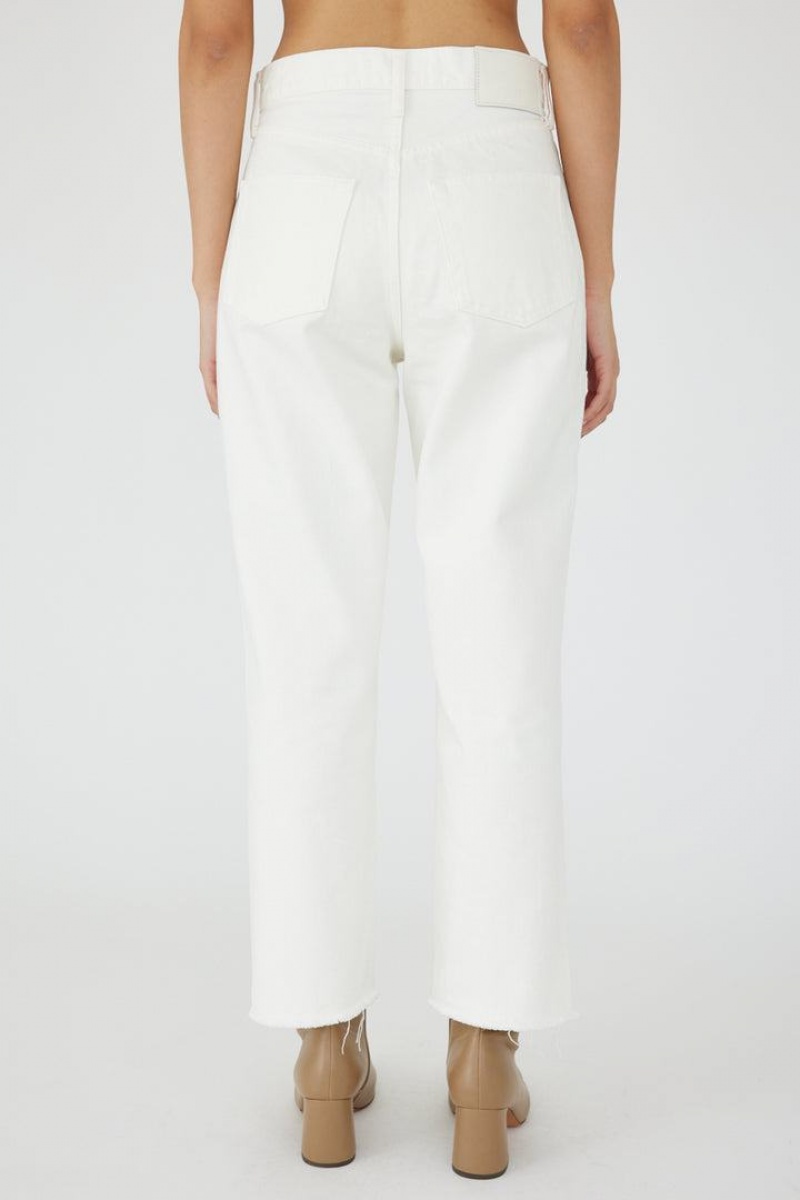 Dámské Džíny Moussy Vintage Robco Široké Rovný-cropped Bílé | YKZ8811GH