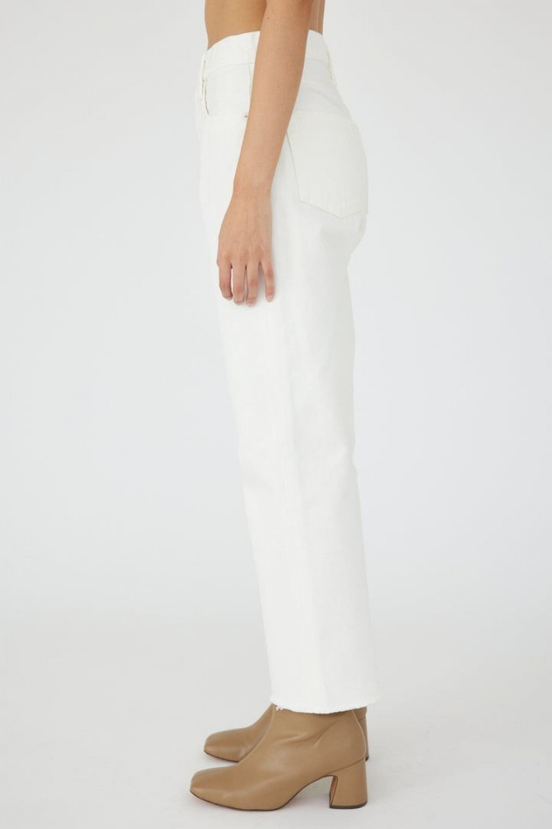 Dámské Džíny Moussy Vintage Robco Široké Rovný-cropped Bílé | YKZ8811GH