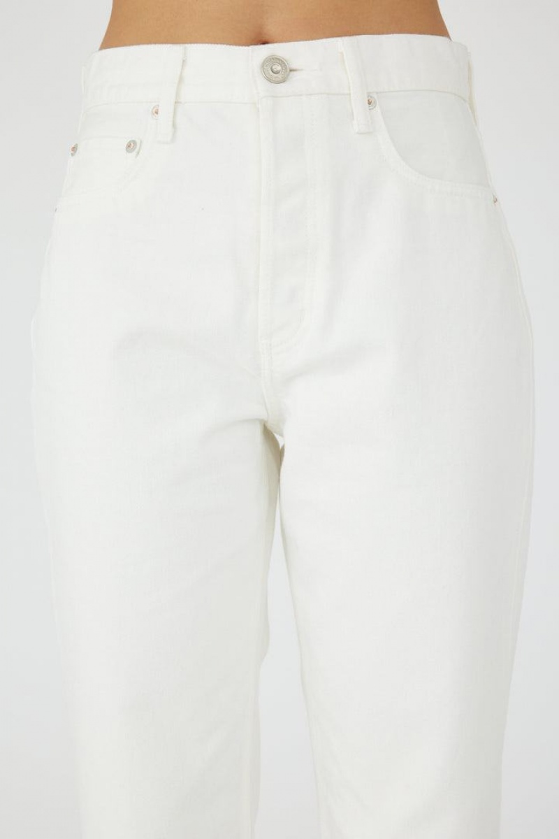 Dámské Džíny Moussy Vintage Robco Široké Rovný-cropped Bílé | YKZ8811GH