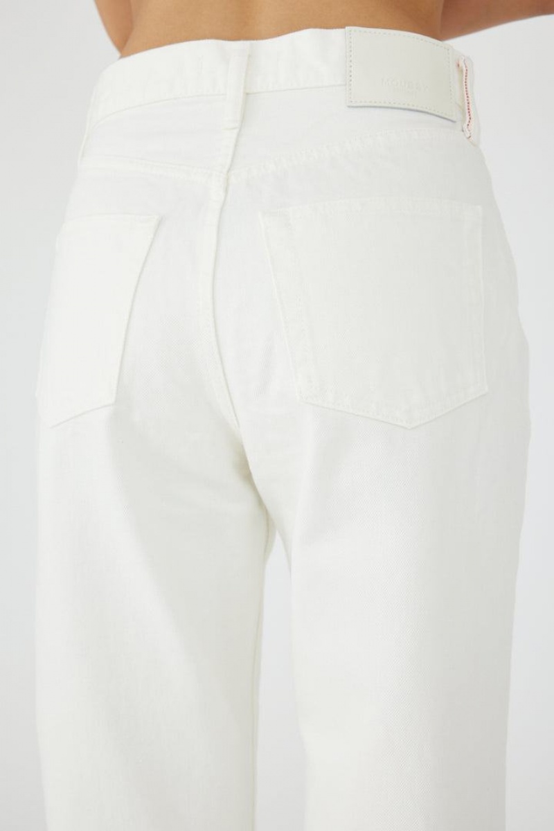 Dámské Džíny Moussy Vintage Robco Široké Rovný-cropped Bílé | YKZ8811GH