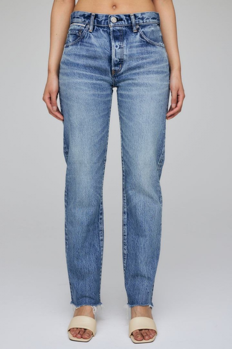 Dámské Džíny Moussy Vintage Sawdust Rovný Blankyt | AQL2986UF