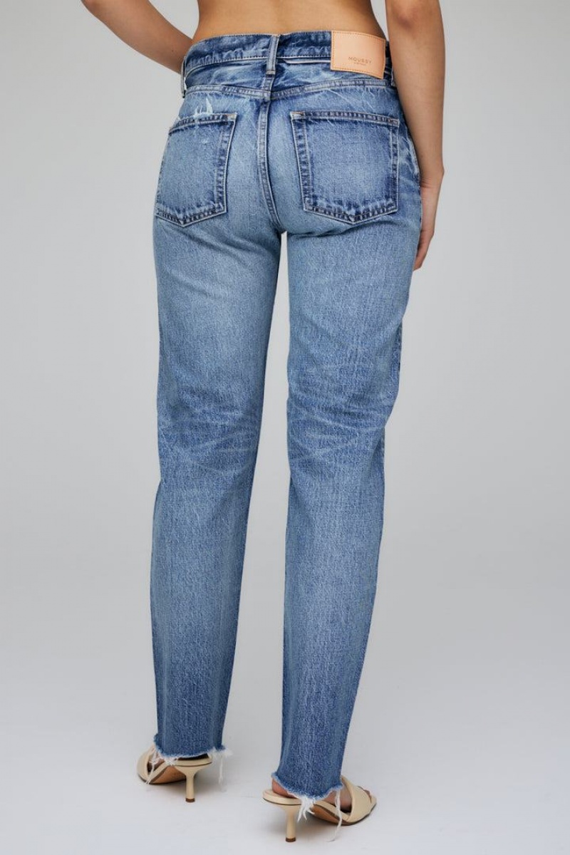 Dámské Džíny Moussy Vintage Sawdust Rovný Blankyt | AQL2986UF