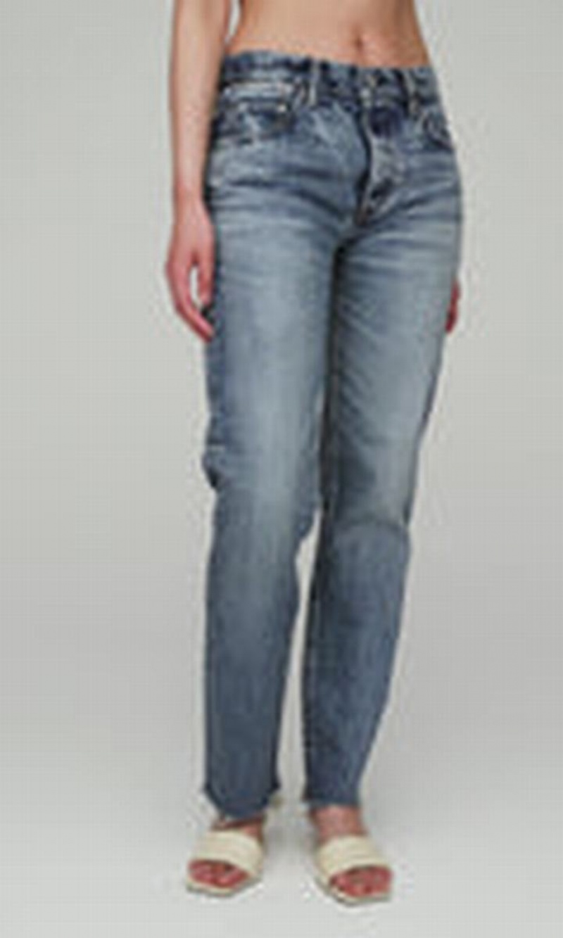 Dámské Džíny Moussy Vintage Sawdust Rovný Blankyt | AQL2986UF
