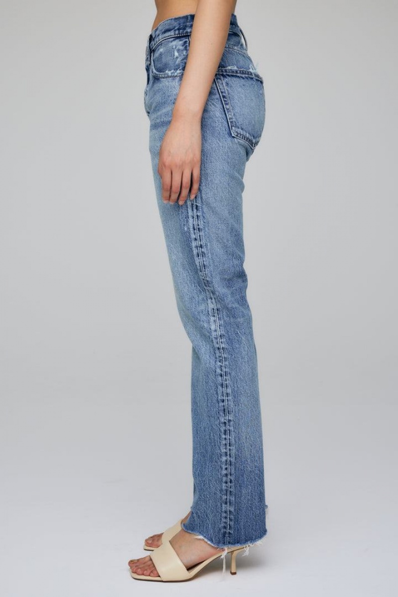 Dámské Džíny Moussy Vintage Sawdust Rovný Blankyt | AQL2986UF