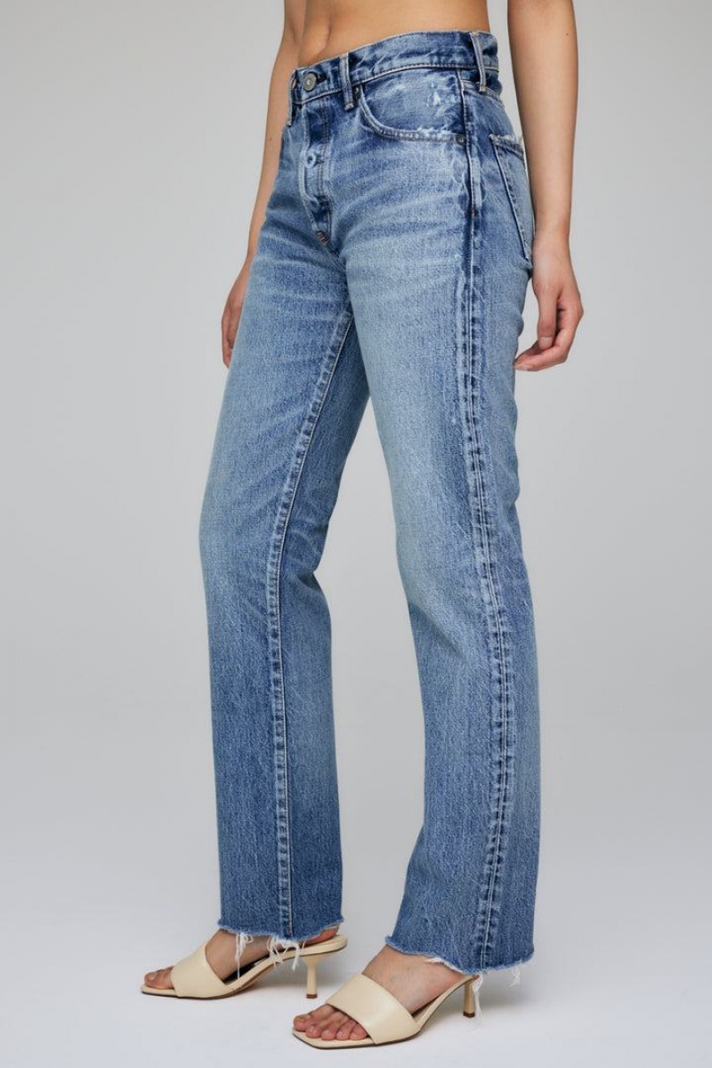 Dámské Džíny Moussy Vintage Sawdust Rovný Blankyt | AQL2986UF
