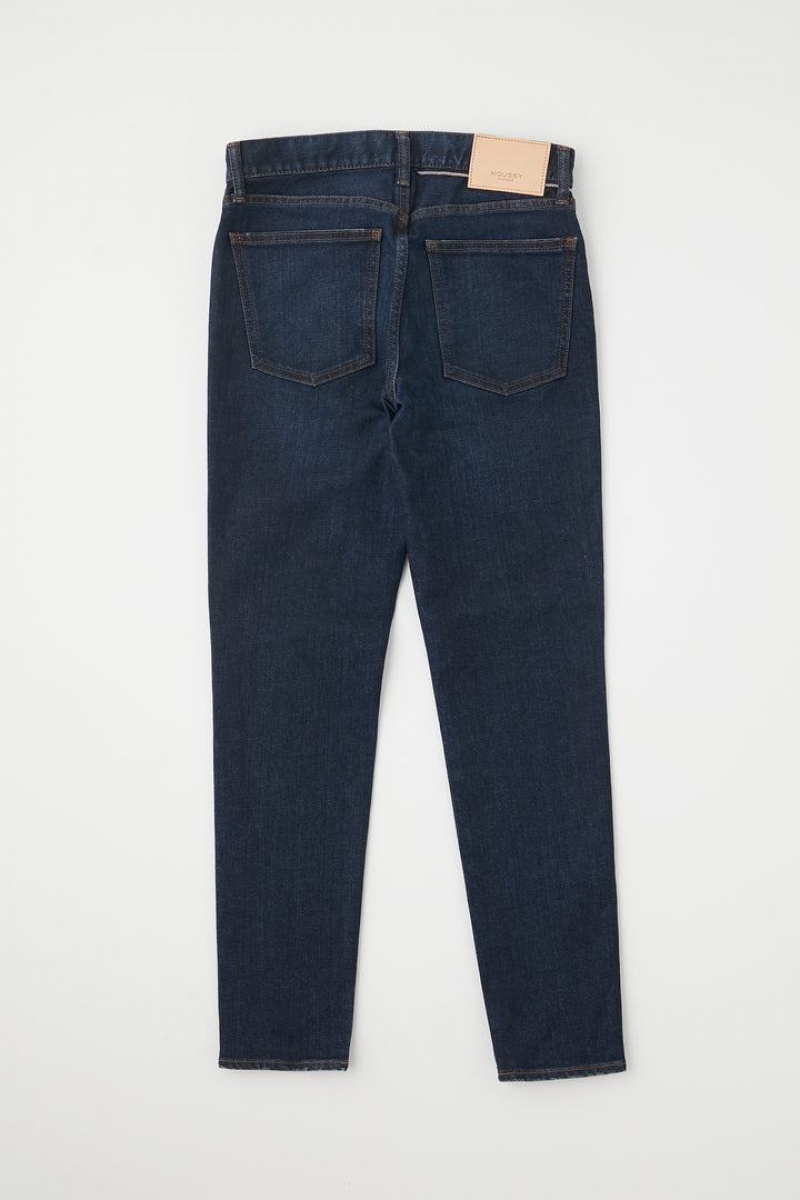 Dámské Džíny Moussy Vintage Shandon Hubená (Longer Inseam) Tmavě Blankyt | USQ3292YL