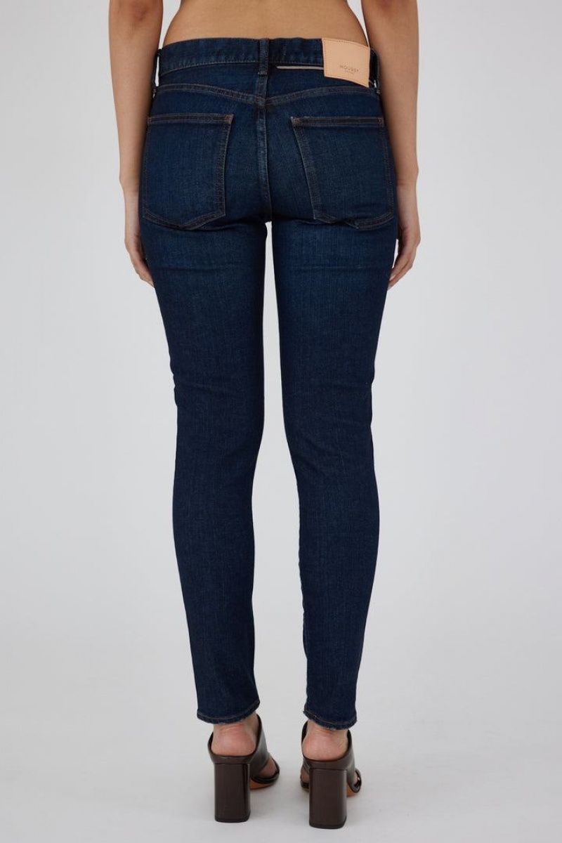 Dámské Džíny Moussy Vintage Shandon Hubená (Longer Inseam) Tmavě Blankyt | USQ3292YL