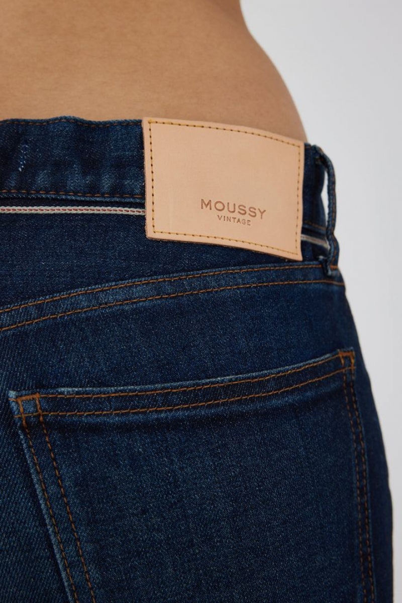 Dámské Džíny Moussy Vintage Shandon Hubená (Longer Inseam) Tmavě Blankyt | USQ3292YL