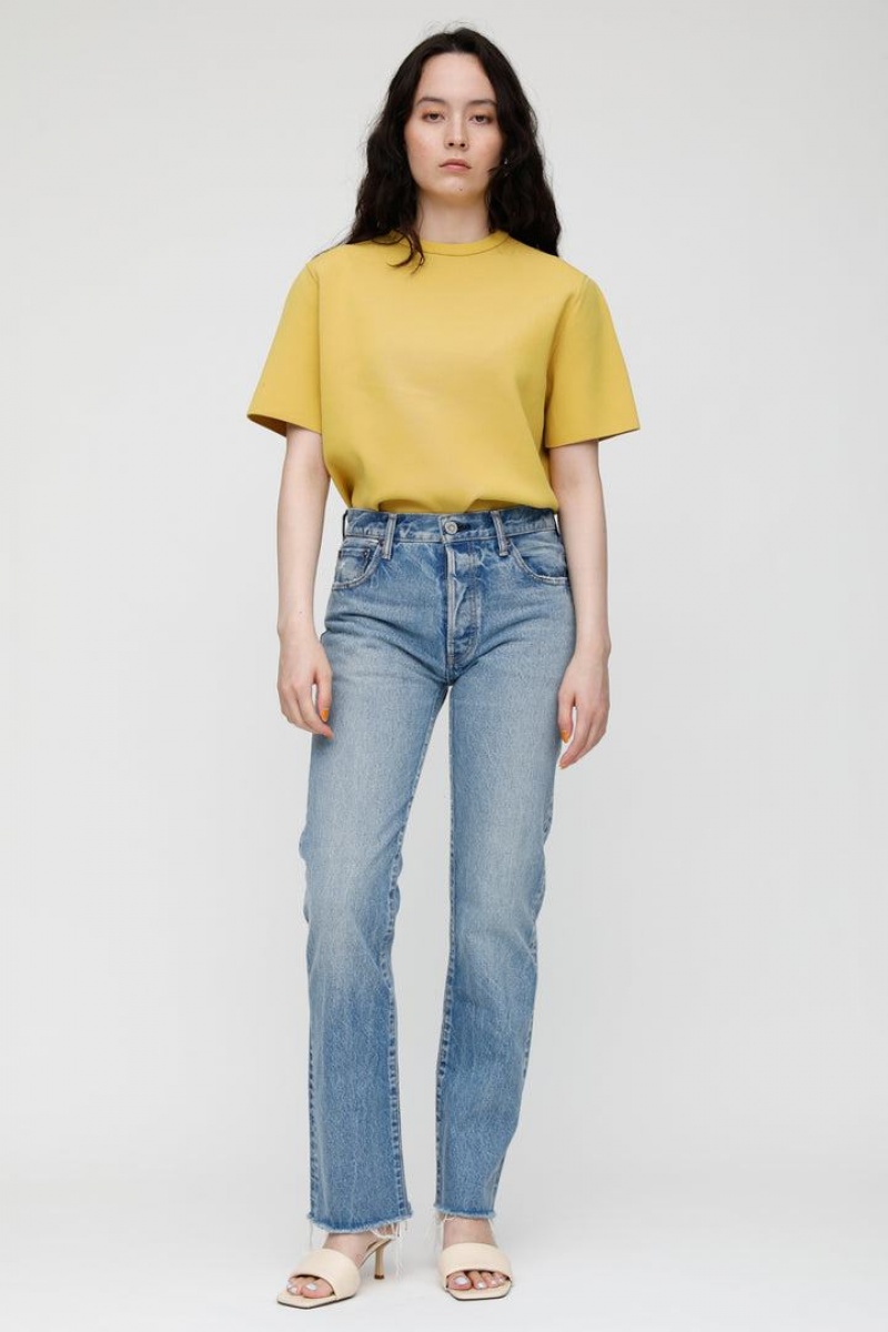 Dámské Džíny Moussy Vintage Siena Rovný Blankyt | FPQ54100KD