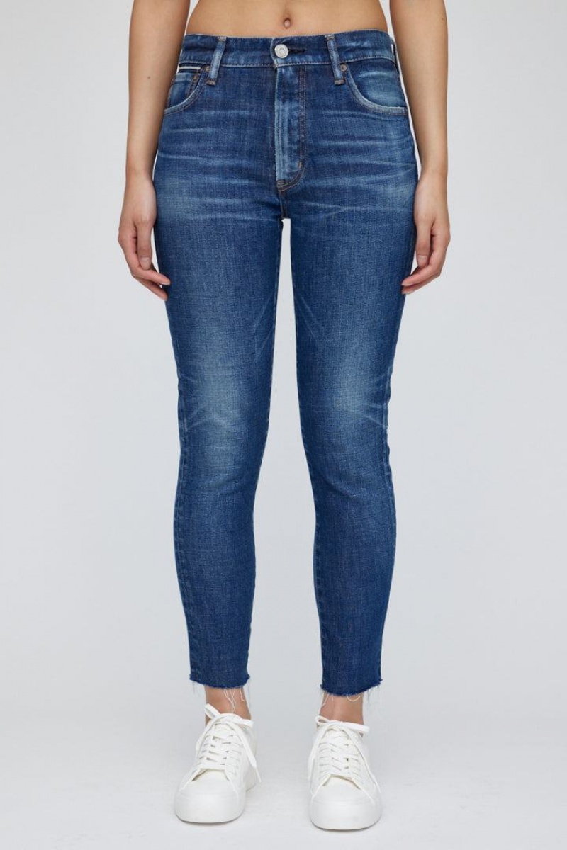 Dámské Džíny Moussy Vintage Sonyea Hubená-high Rise Blankyt | MFY551OA