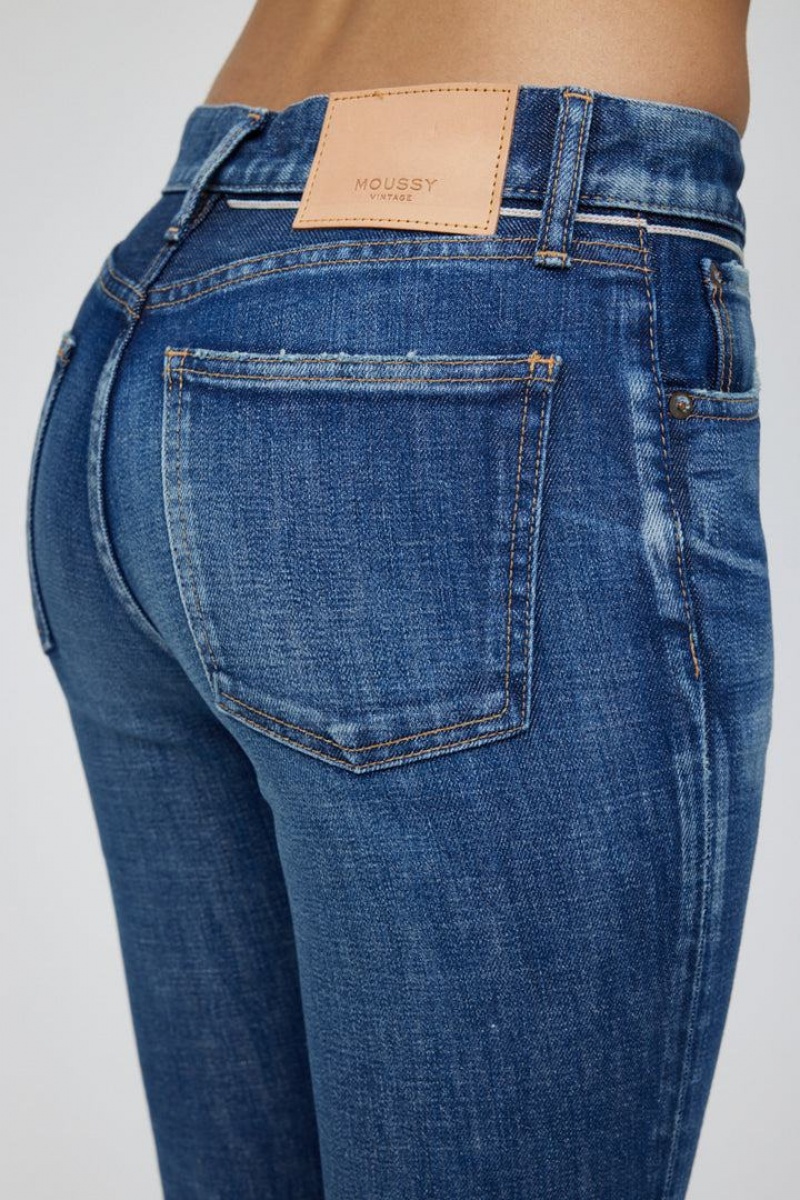 Dámské Džíny Moussy Vintage Sonyea Hubená-high Rise Blankyt | MFY551OA