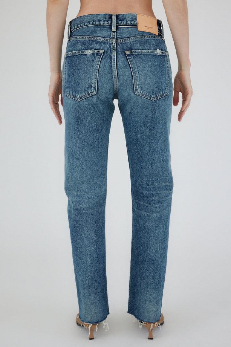 Dámské Džíny Moussy Vintage Sundown Rovný Blankyt | OGU8121ON