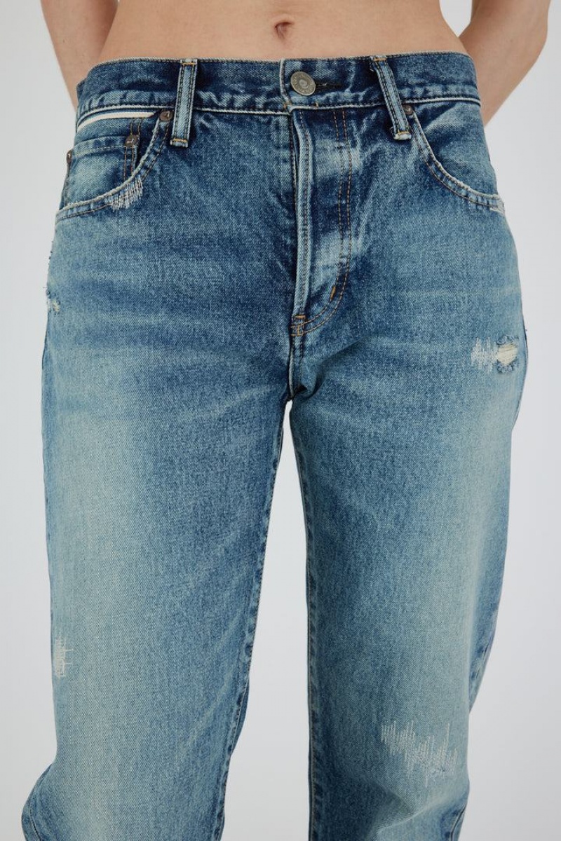 Dámské Džíny Moussy Vintage Sundown Rovný Blankyt | OGU8121ON