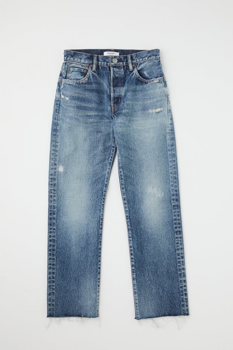 Dámské Džíny Moussy Vintage Sundown Rovný Blankyt | OGU8121ON