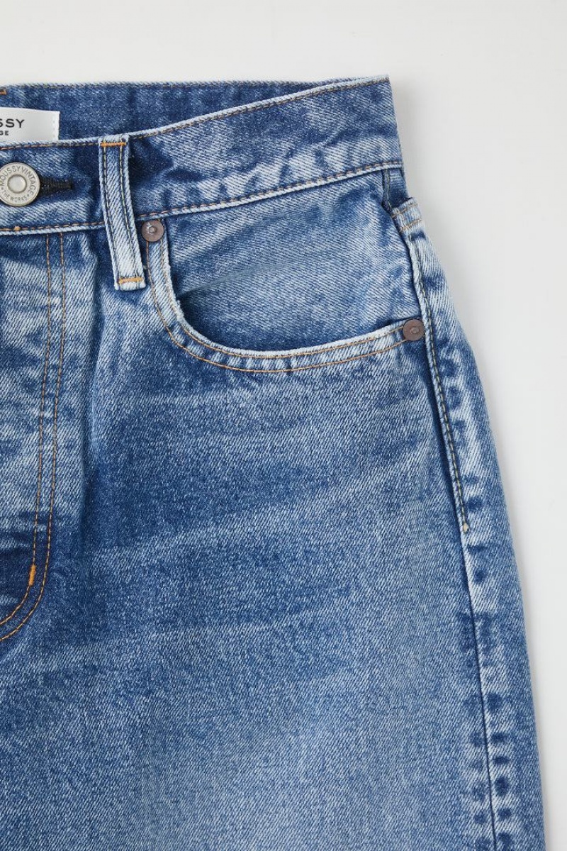 Dámské Džíny Moussy Vintage Trenton Široké Rovný Světle Blankyt | JRX5460NQ