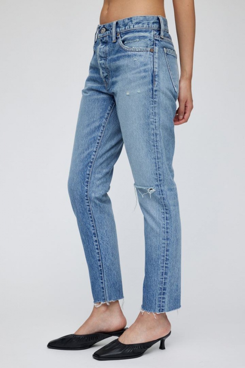 Dámské Džíny Moussy Vintage Wanakah Tapered-mid Světle Blankyt | ZHK2955DC