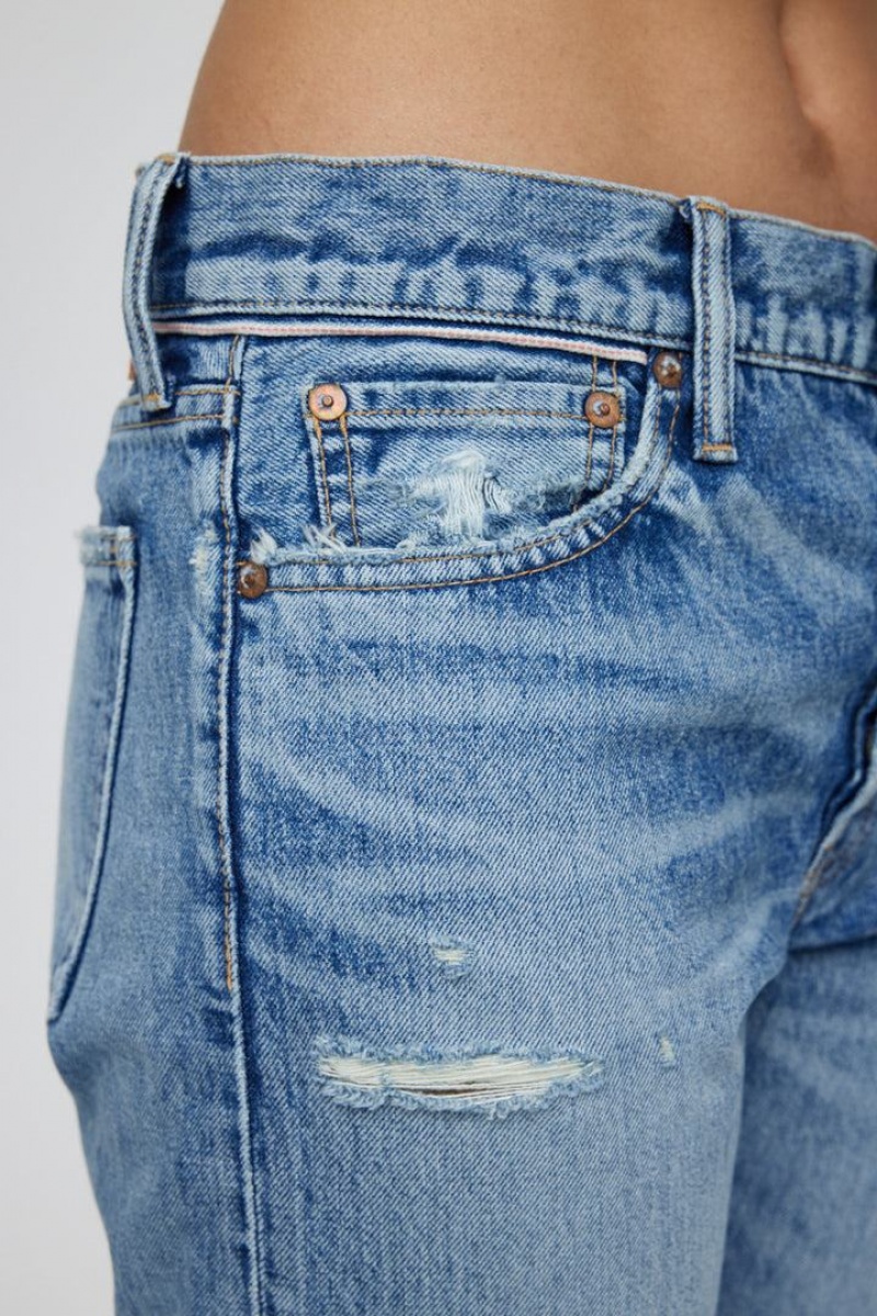 Dámské Džíny Moussy Vintage Wanakah Tapered-mid Světle Blankyt | ZHK2955DC