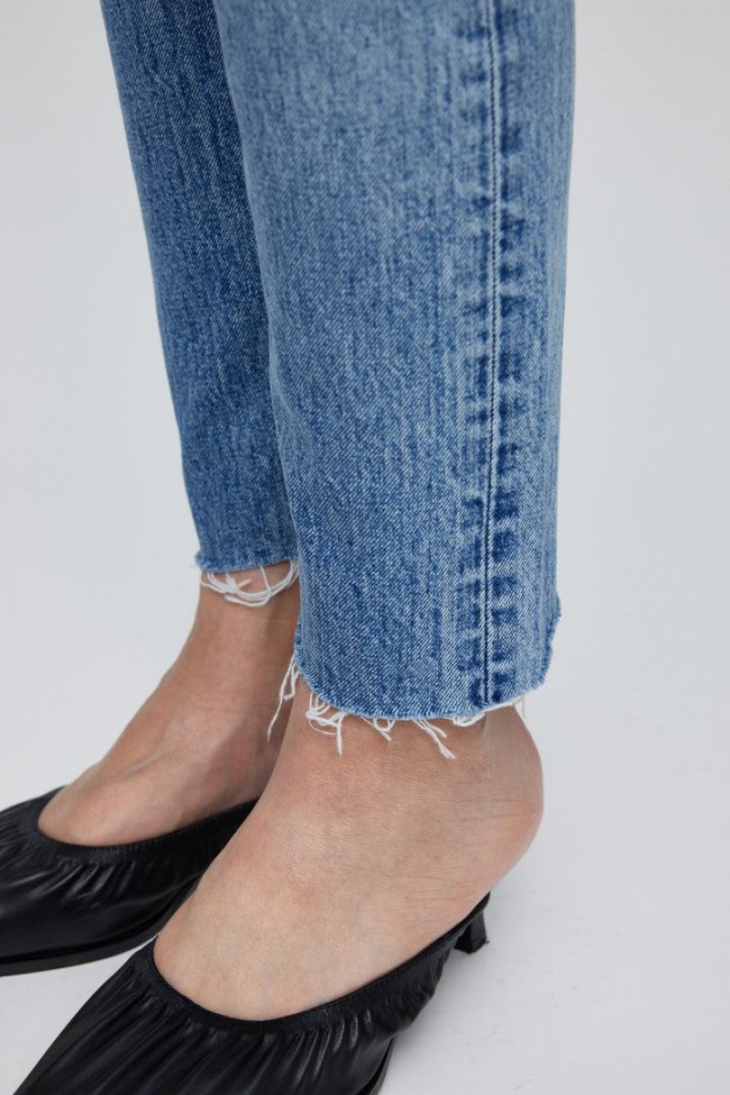 Dámské Džíny Moussy Vintage Wanakah Tapered-mid Světle Blankyt | ZHK2955DC