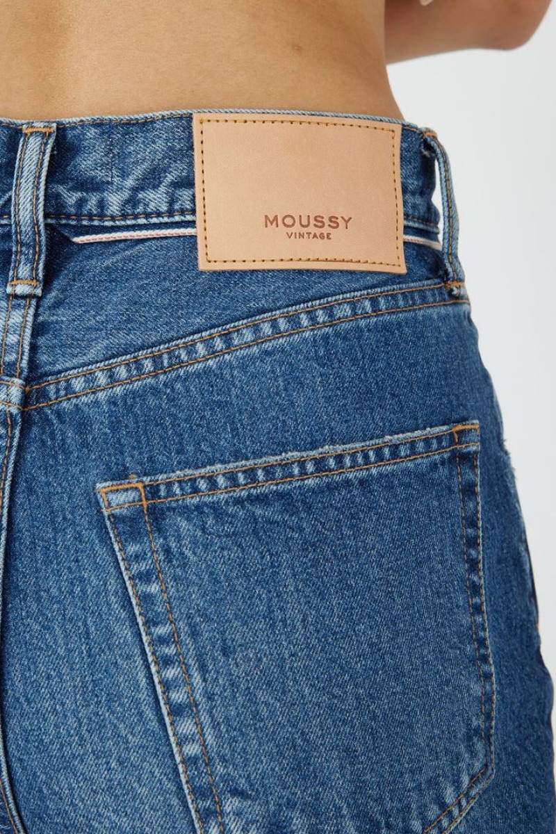 Dámské Džíny Moussy Vintage Whitney Široké Rovný Blankyt | GVB137CX
