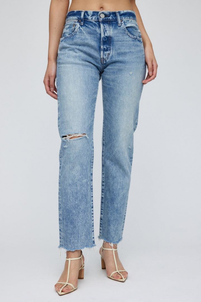 Dámské Džíny Moussy Vintage Windom Rovný Blankyt | DCS417MF