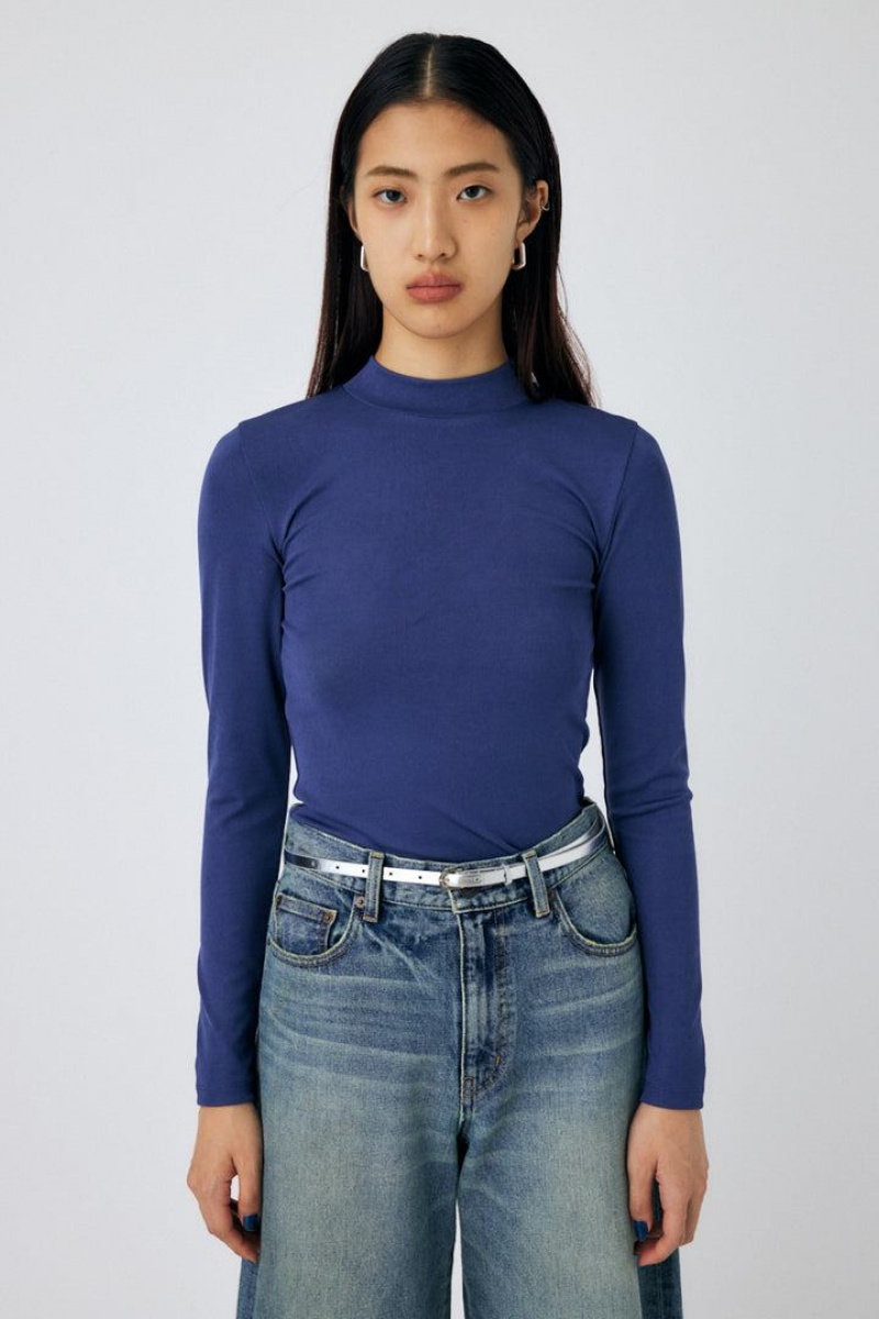 Dámské Halenka Moussy High Neck Skin Top Blankyt | VBS4172XK