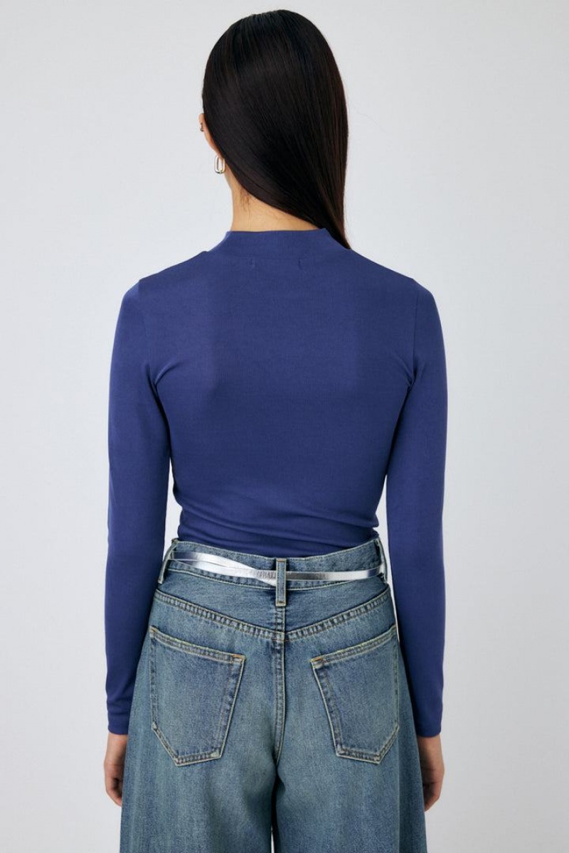 Dámské Halenka Moussy High Neck Skin Top Blankyt | VBS4172XK