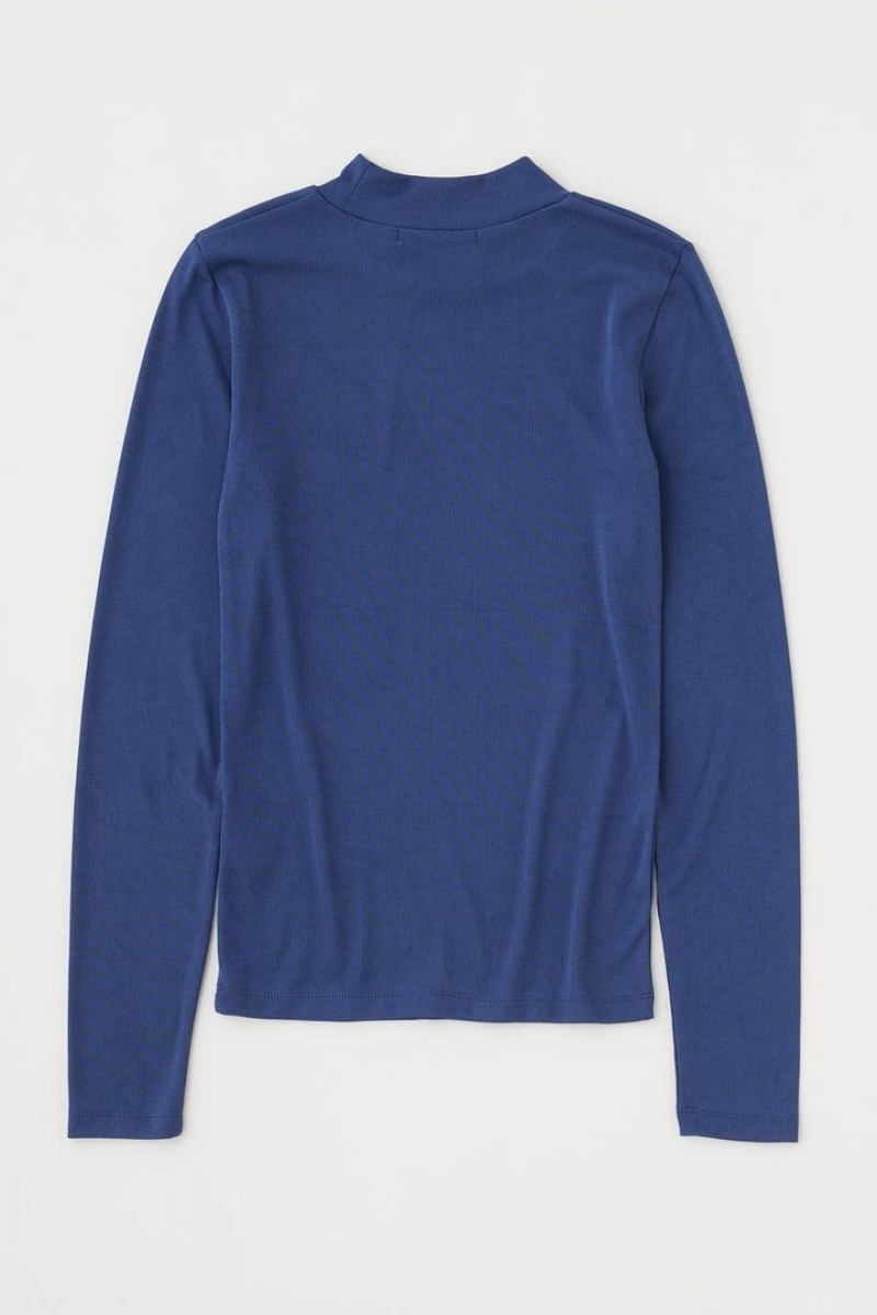 Dámské Halenka Moussy High Neck Skin Top Blankyt | VBS4172XK