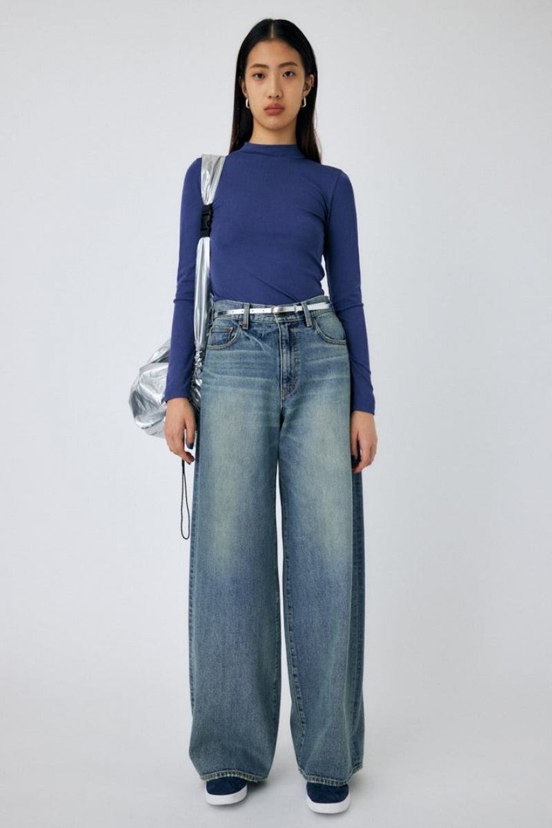 Dámské Halenka Moussy High Neck Skin Top Blankyt | VBS4172XK